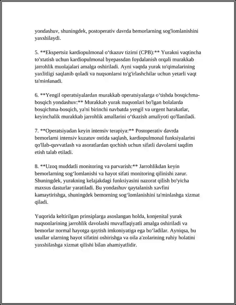 MEN TANLAGAN PEDIATRIYA BOʻYICHA SOHA KARDIOXIRURGIYA 4