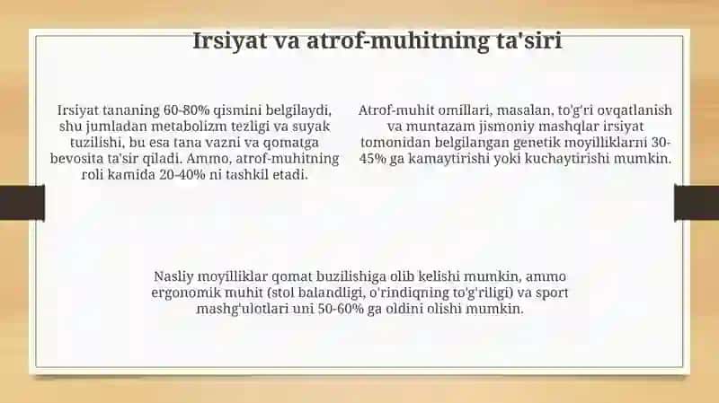 Jismoniy tarbiya jarayonida tana vazni va qaddi-qomatini shakllantirish 4