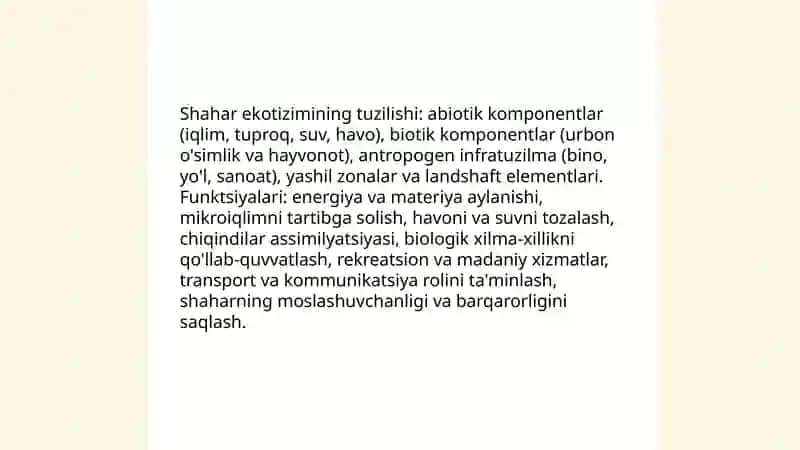 Shahar va sanoat ekologiyasining ilmiy asoslari 4
