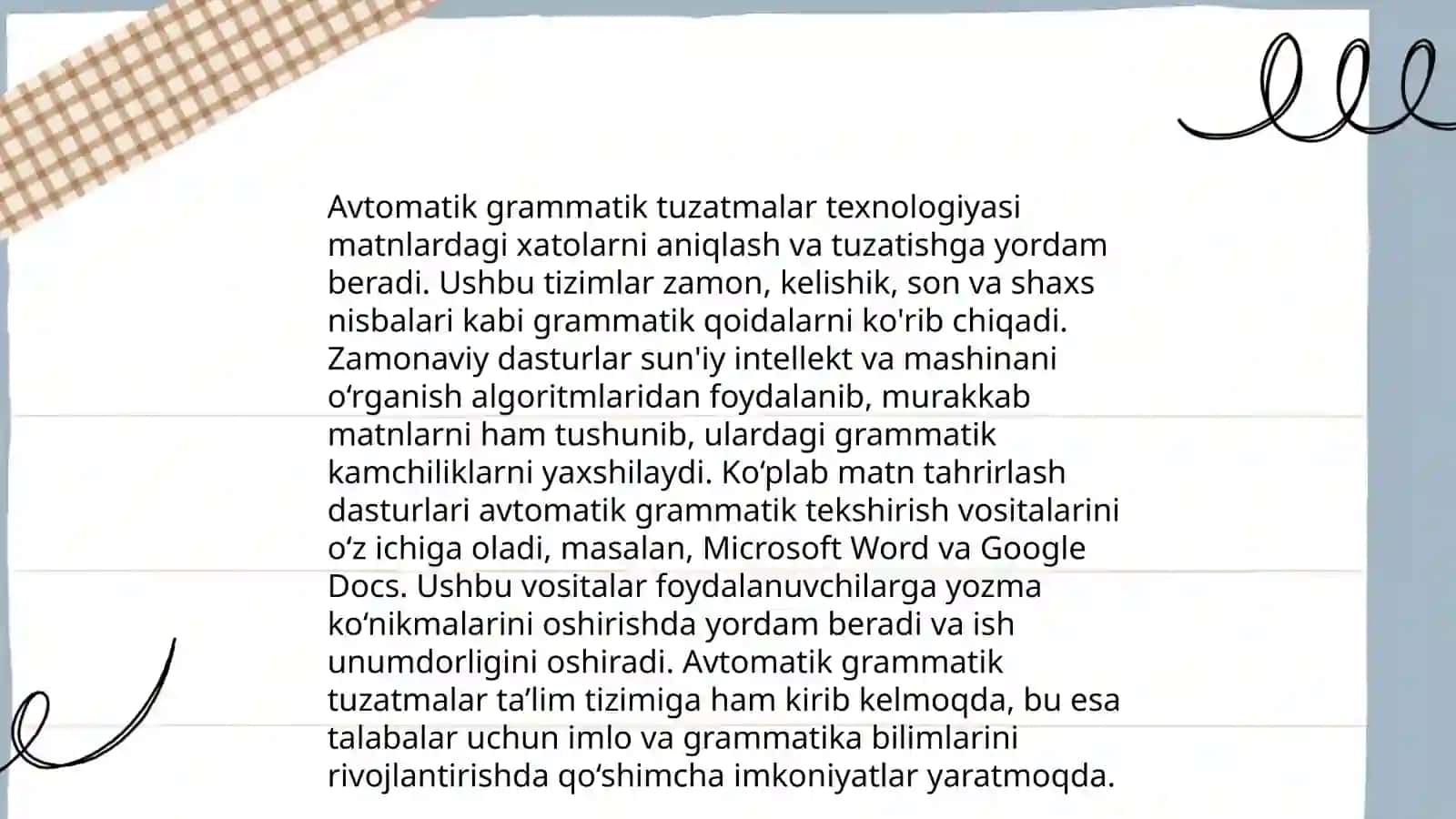 Kompyuter lingvistikasining avtomatik tahrir yo'nalishi 4