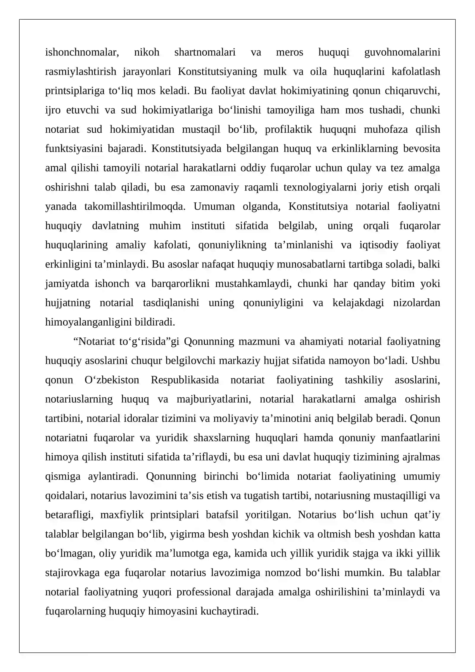 Notarial faoliyatning huquqiy asoslari 4