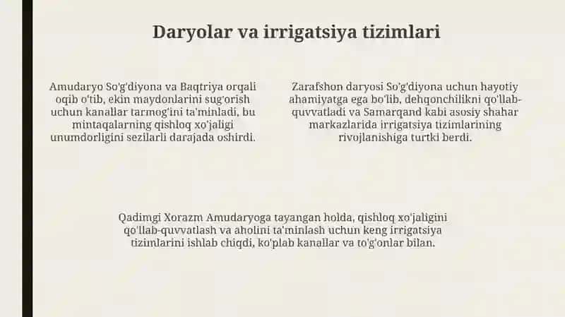 Qadimgi Xorazm Soʻgʻd Baqtriya tarixiy geografiyasi 4