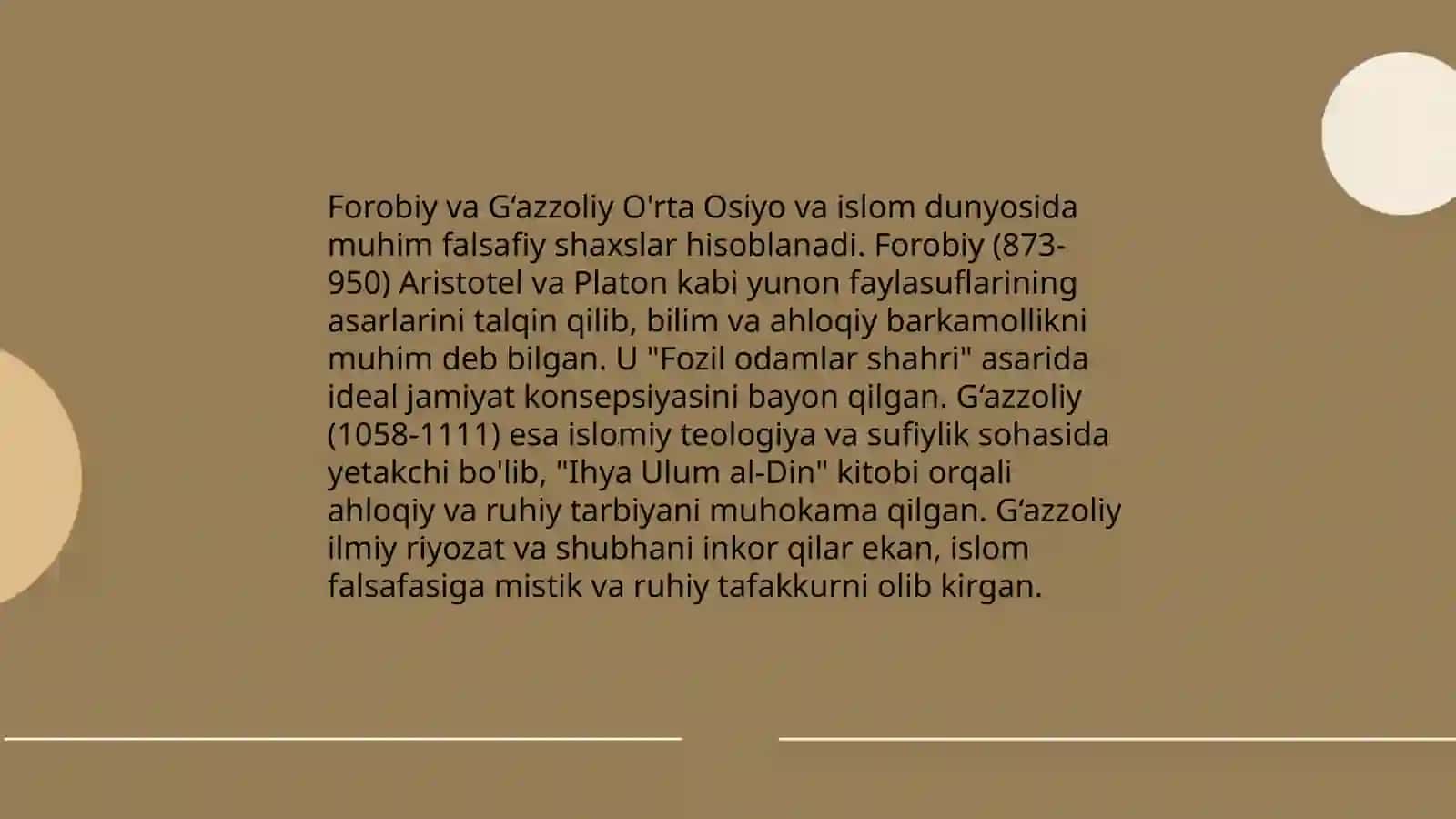 Abu Nasr Forobiy va G‘azzoliylarning falsafa ilmiga oid qarashlarini qiyosiy tahlil qilish 4