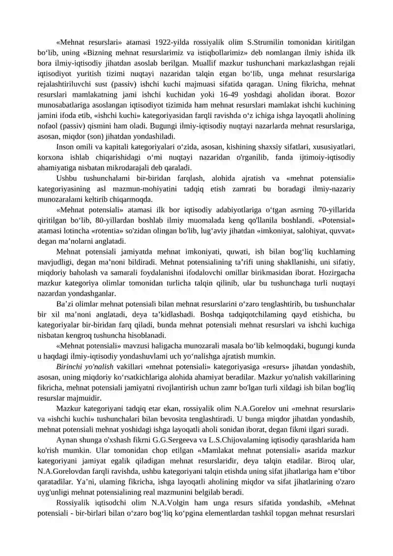 Mehnat Potensiali. Inson Kapitali va Inson Taraqqiyoti 4