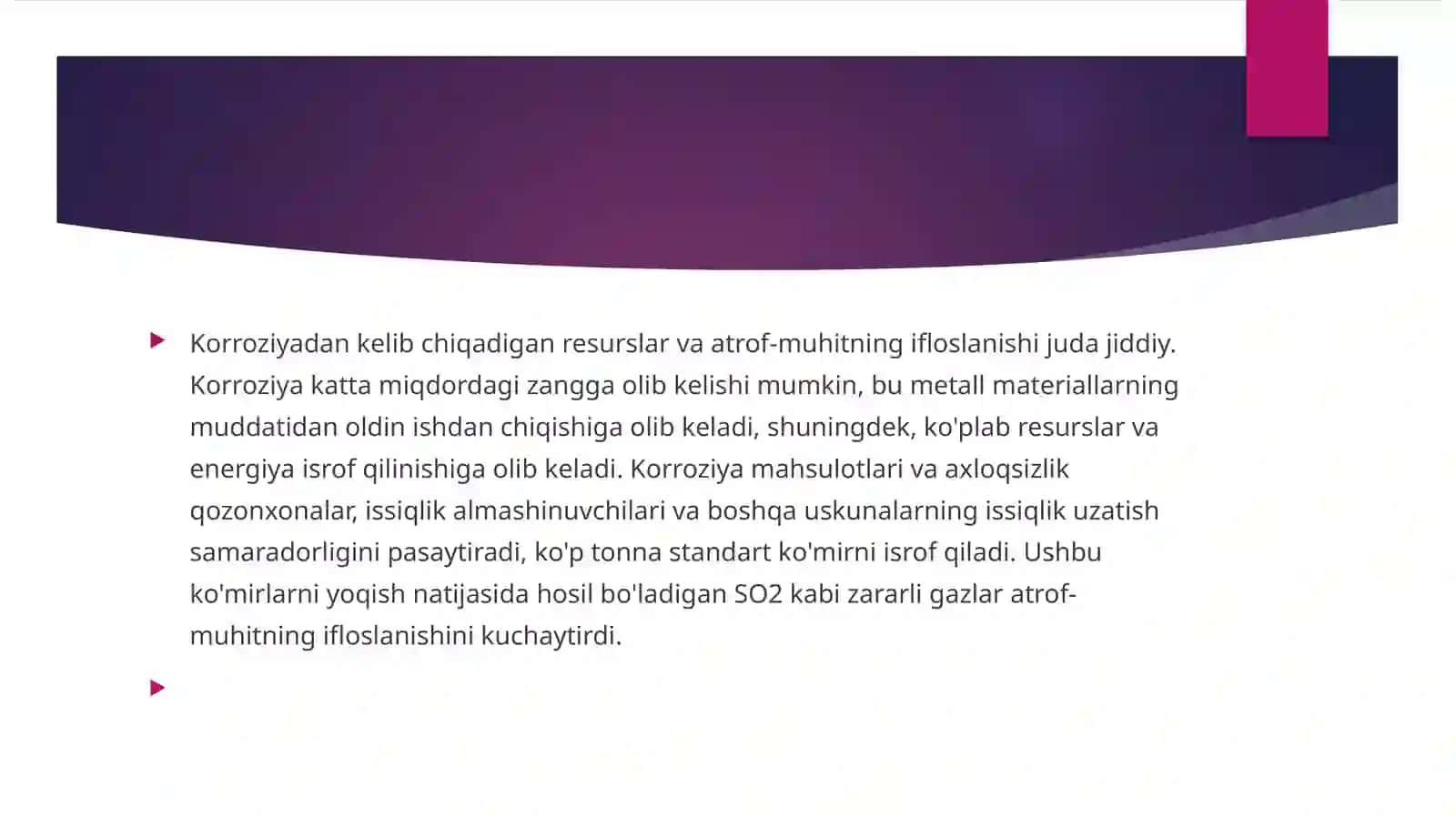 Korroziyaning Gʻoyalari: Korroziya va uning so`nash shakllari 4