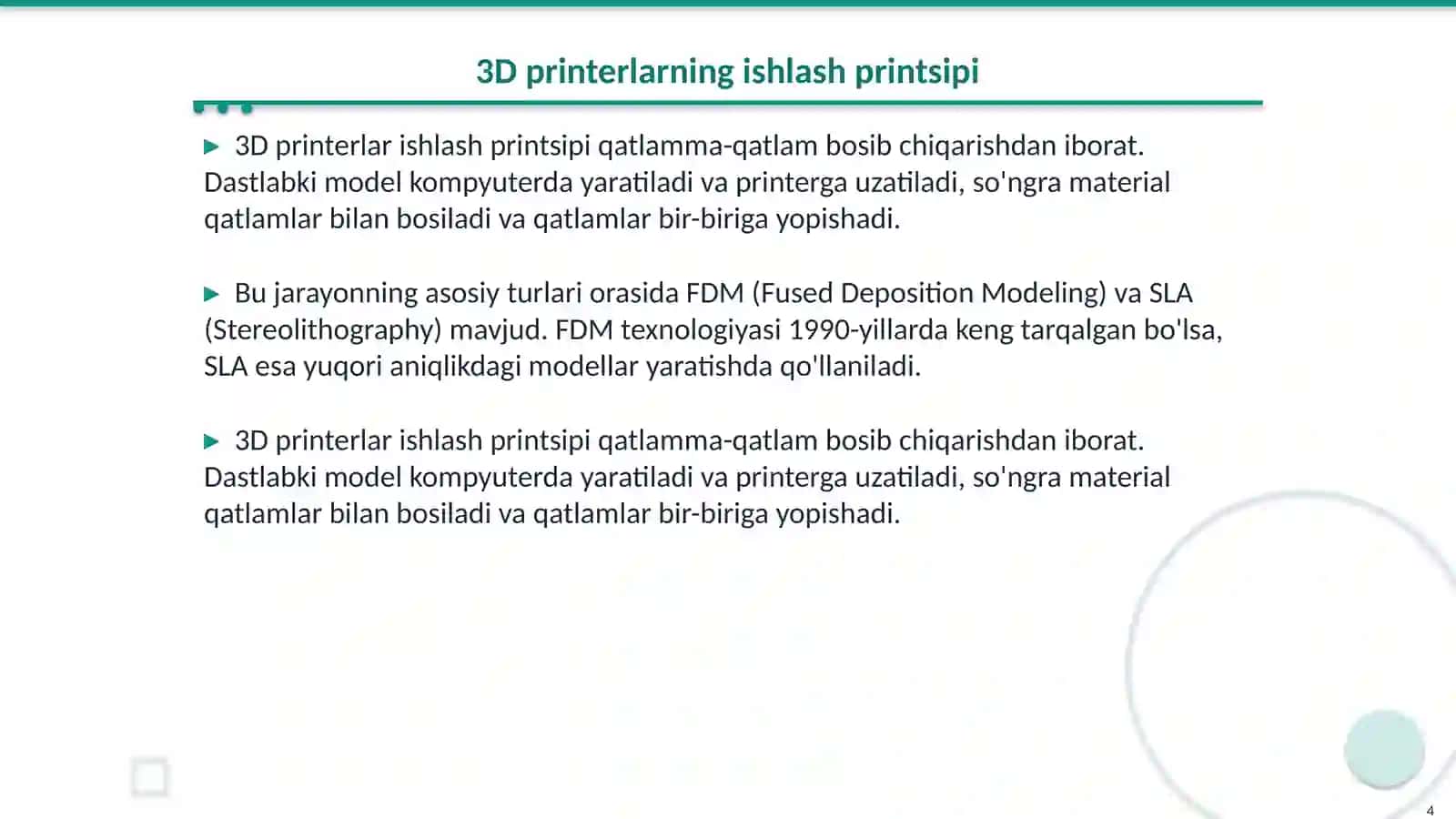 3D printer texnologiyasi 4