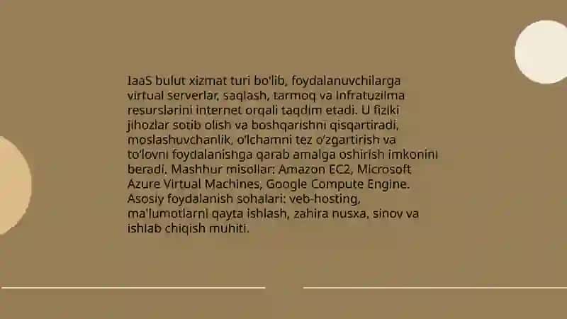 Bulutli texnalogiyalar va ularning turlari 4