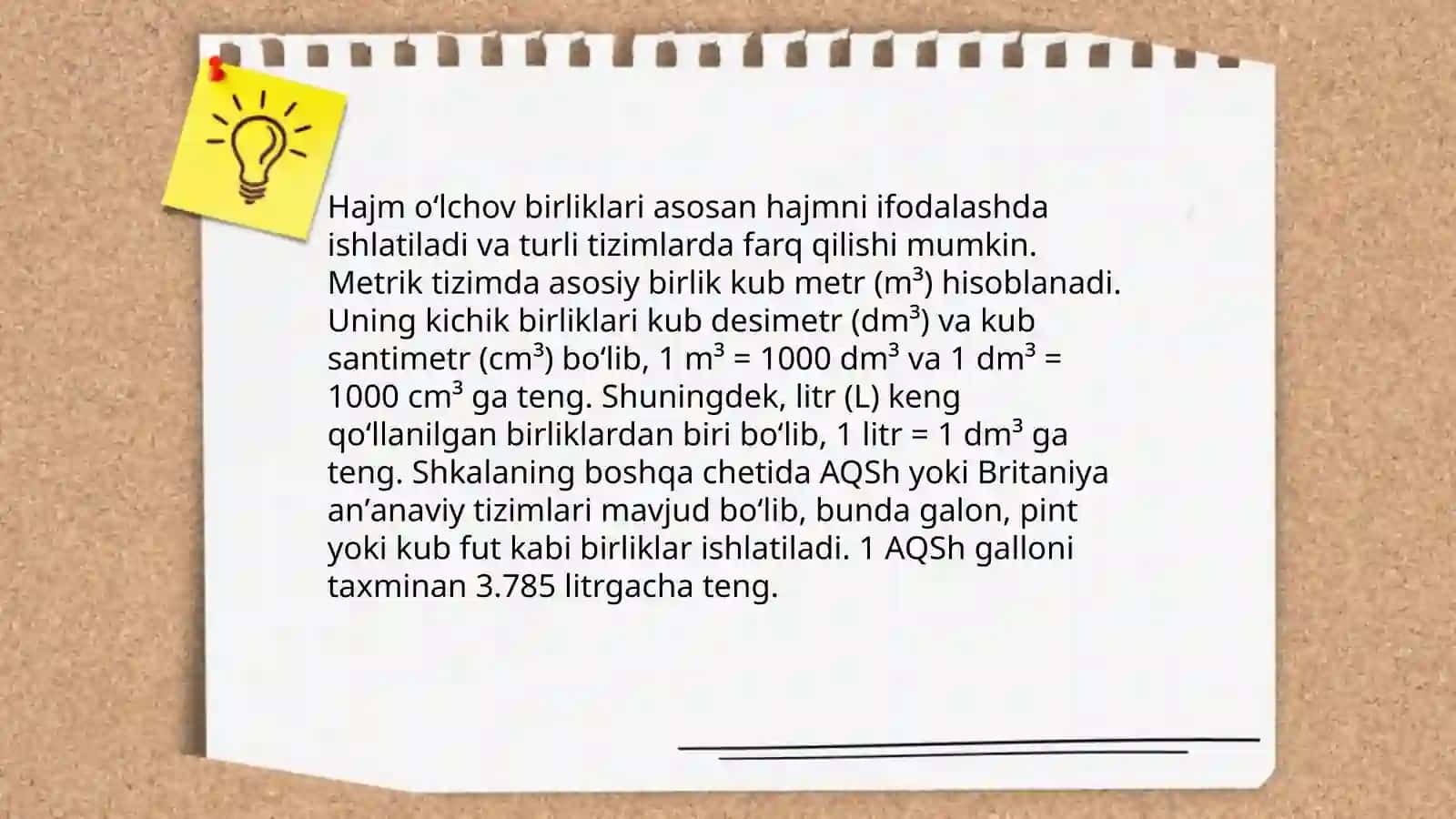 Oʻquvchilarda hajm haqidagi tasavvurlarni shakllantirish, uning oʻlchov birliklari bilan tanishtirish metodikasi 4