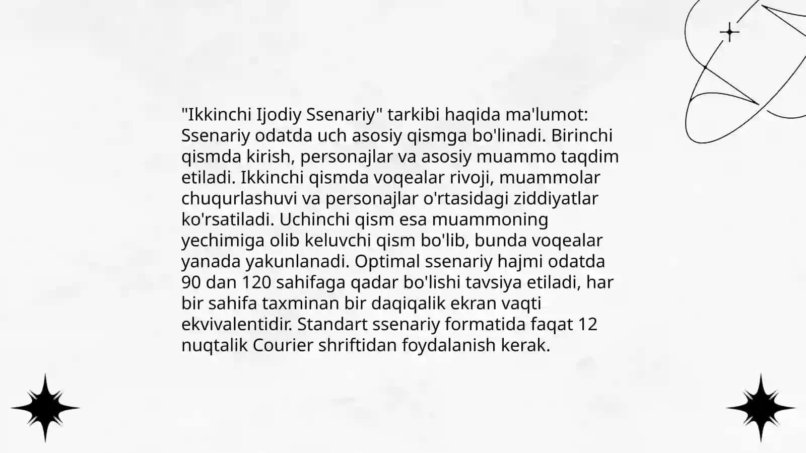 Ssenariy yozish san'ati 4