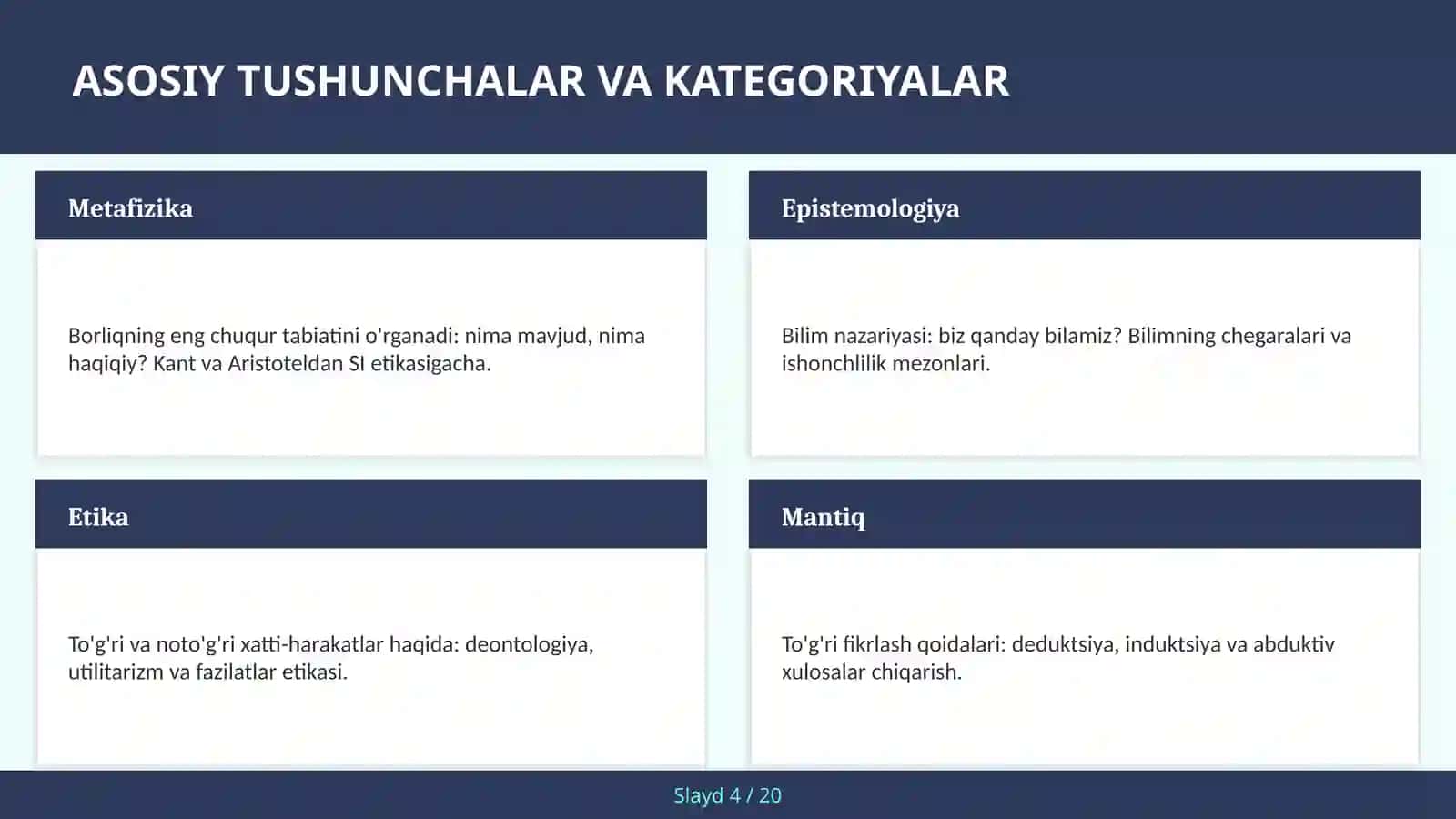 Epistemologiya: Bilim Nazariyasi 4