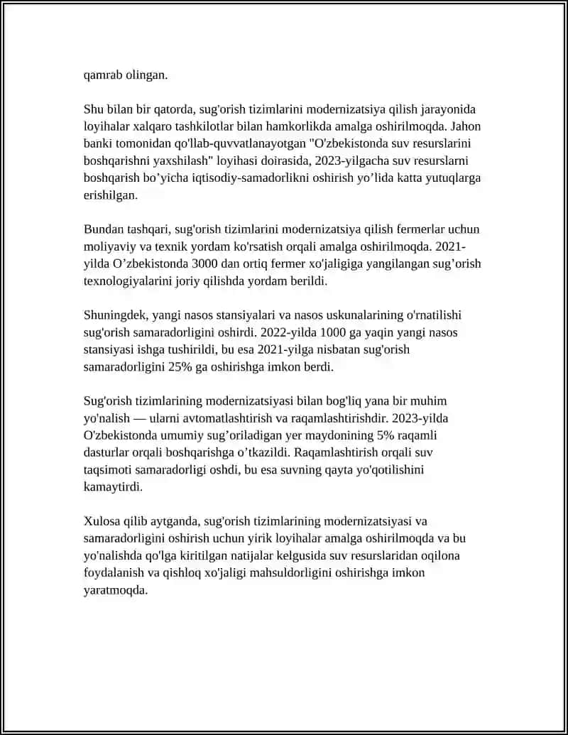 QISHLOQ XO'JALIGI VA SANOAT SOHASIDAGI O'ZGARISHLAR 4