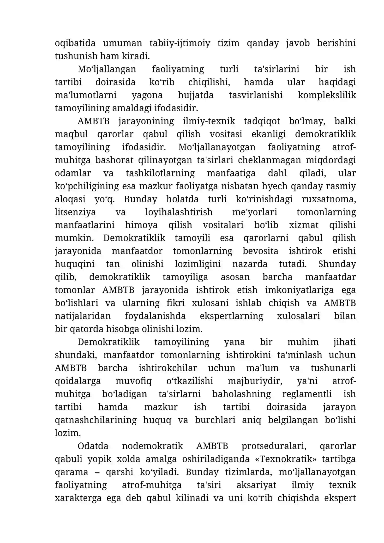 ATROF-MUHITGA BO‘LADIGAN TA'SIRLARNI BAHOLASHNING ASOSIY TUSHUNCHA VA TAMOYILLARI 4