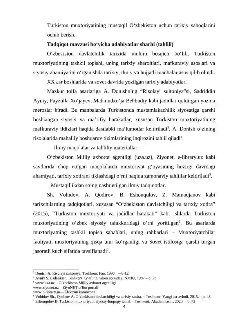Oʻzbek davlatchilik tarixida Turkiston muxtoriyatining oʻrni va roli 4