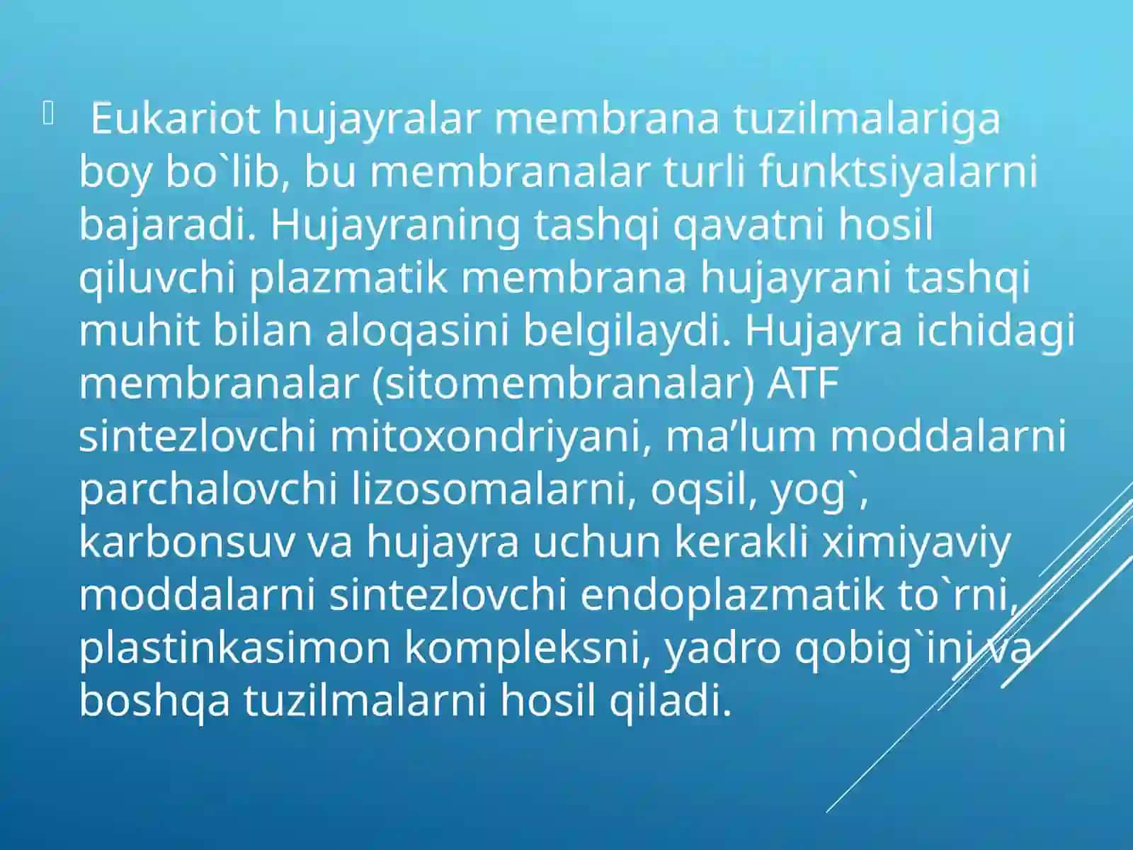 Membranalarning umumiy tuzilmalari 4