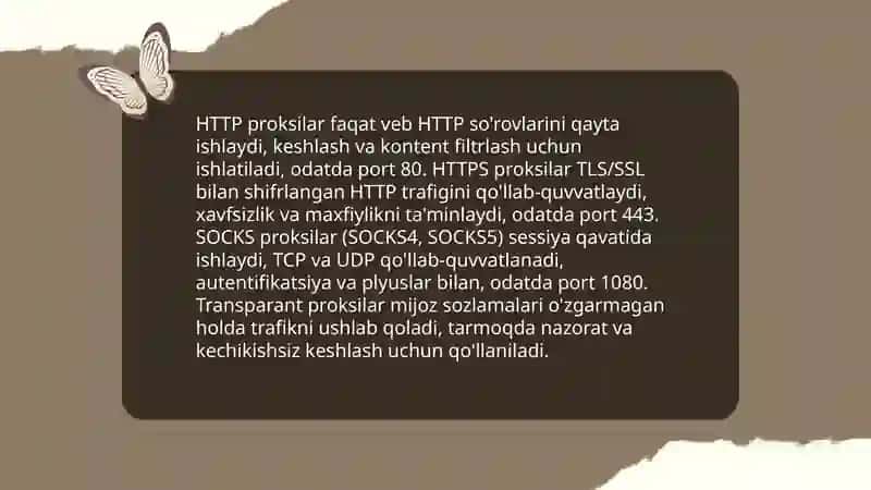 Proksi serverlar va ulardan foydalanish asoslari 4