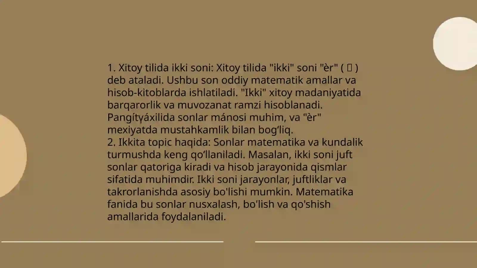 Xitoy tilida sonlar 4
