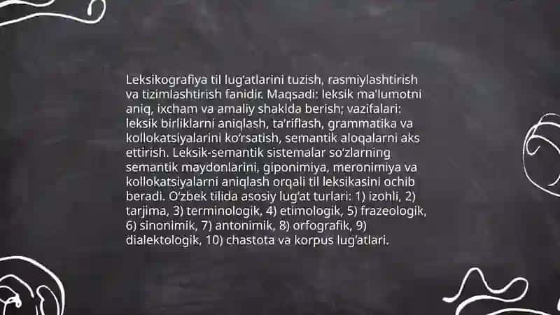 Leksikografiyaning maqsad va vazifalari 4