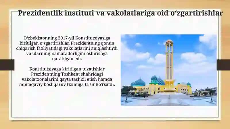 O’zbekiston Respublikasi Konstitutsiyasiga kiritilgan o’zgartishlar 4