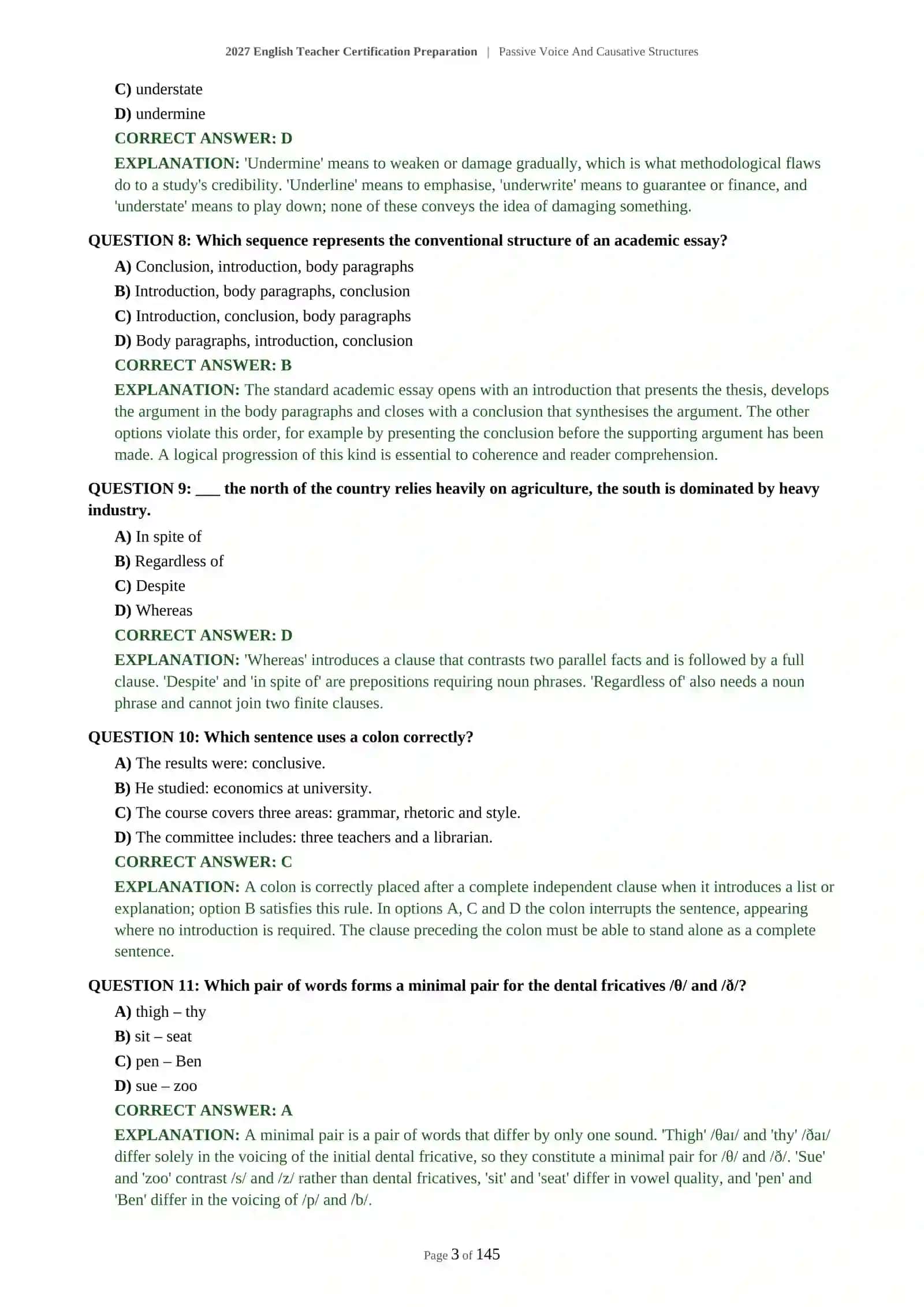 PASSIVE VOICE AND CAUSATIVE STRUCTURES - 2027 CERTIFICATION PREPARATION 4