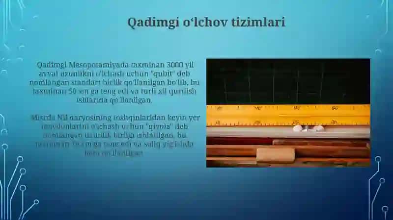 Oʻlchash birliklari etalonlarini yaratilish tarixi 4