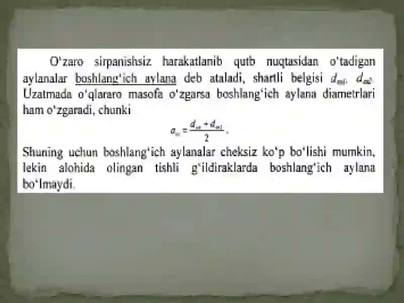 Tishliurutmaning Geometriyasi va Kinetikasi 4