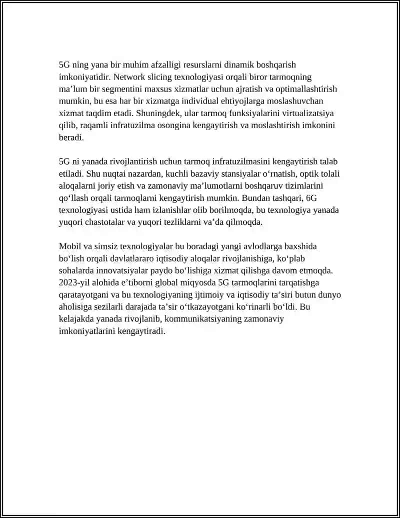 ZAMONAVIY AXBOROT KOMMUNIKATSIYA TEXNOLOGIYALAR 4