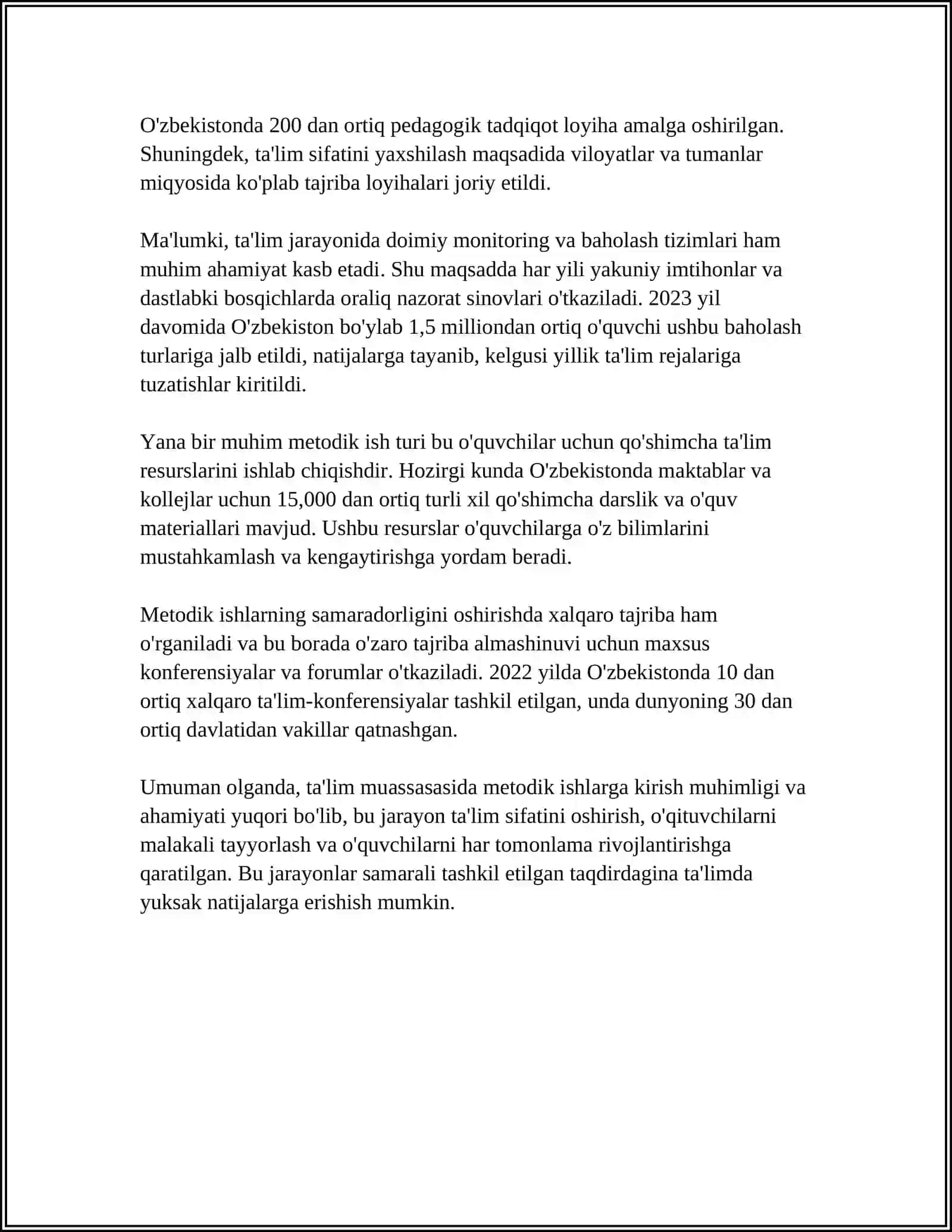TAʼLIM MUASSASASIDA METODIK ISHLARNI TASHKIL ETISH BOSQICHLARI 4