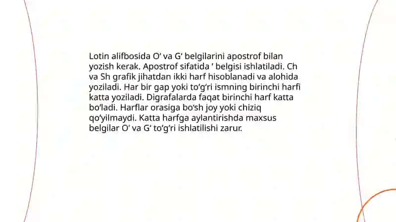 O'zbek tilining asosiy imlo qoidalari asosida taqdimot tayyorlash 4