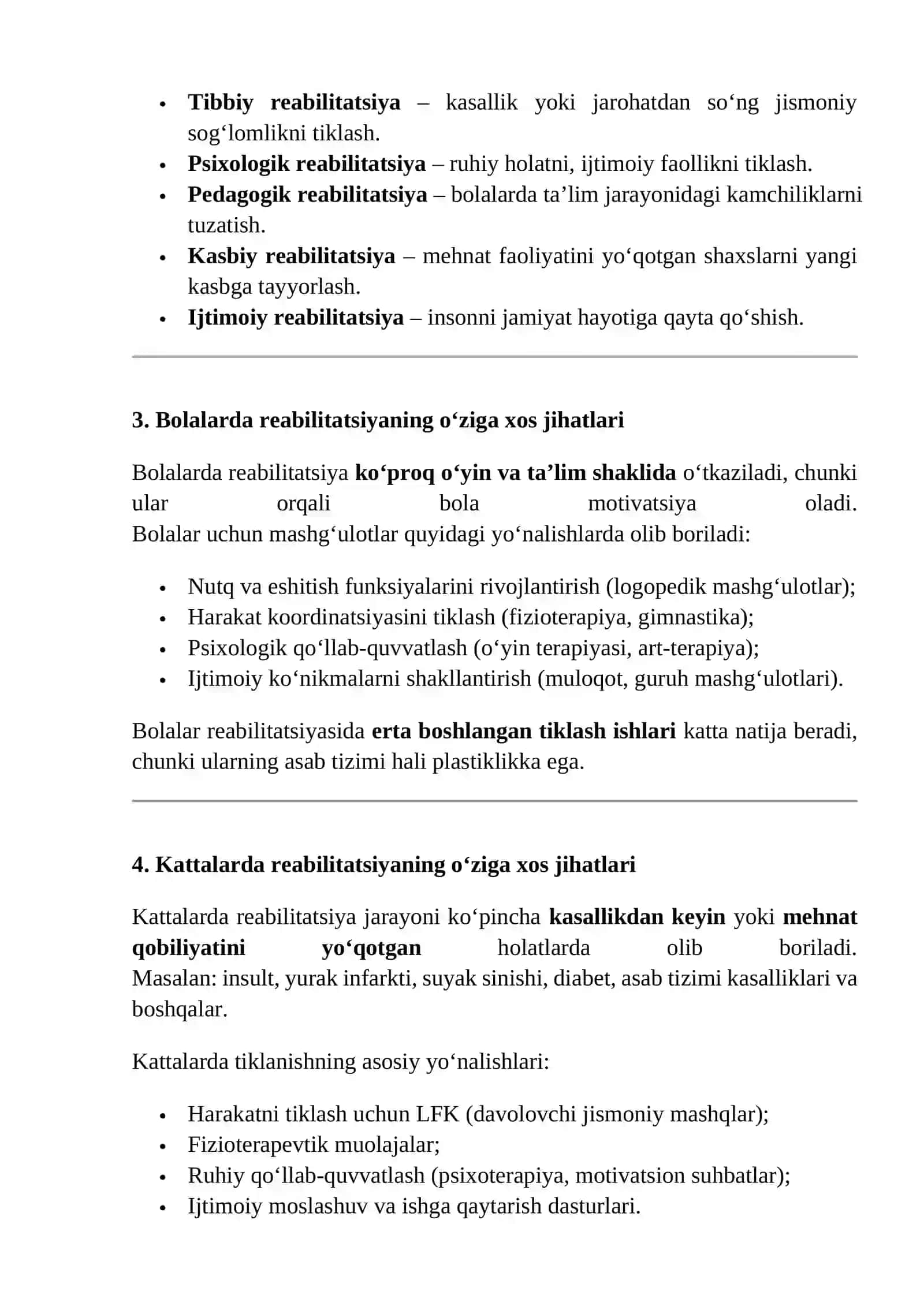 KATTALAR VA BOLALARDA REABILITATSIYA 4