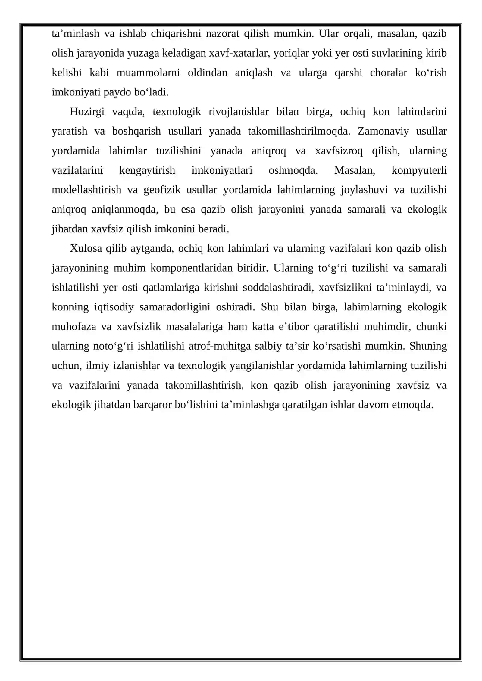Ochiq kon lahimlari va ularning vazifalari 4