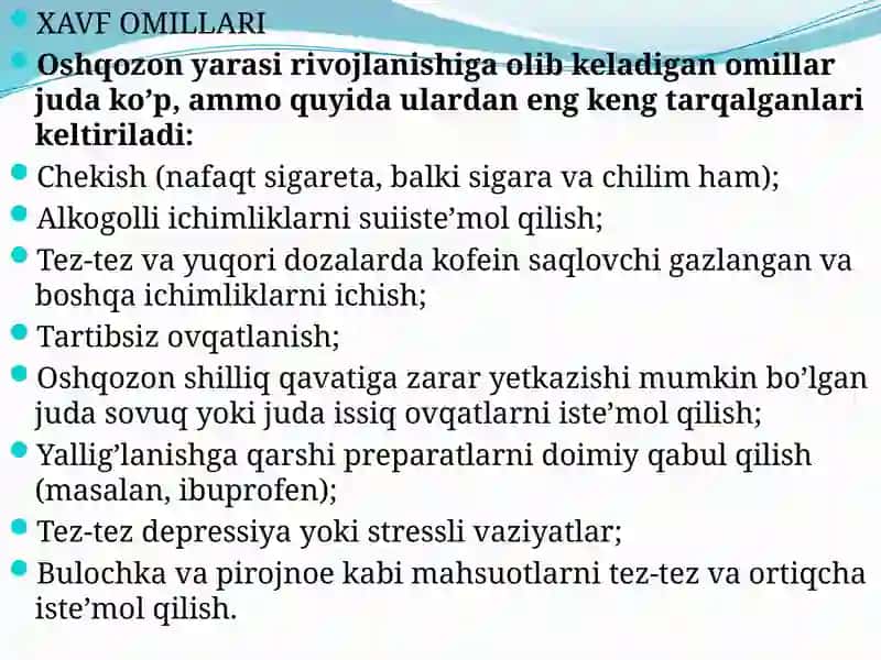 OSHQOZON YARASI KASALLIGI: ETIOLOGIYASI VA PATOGENEZINING ZAMONAVIY ASPEKTLAR 4