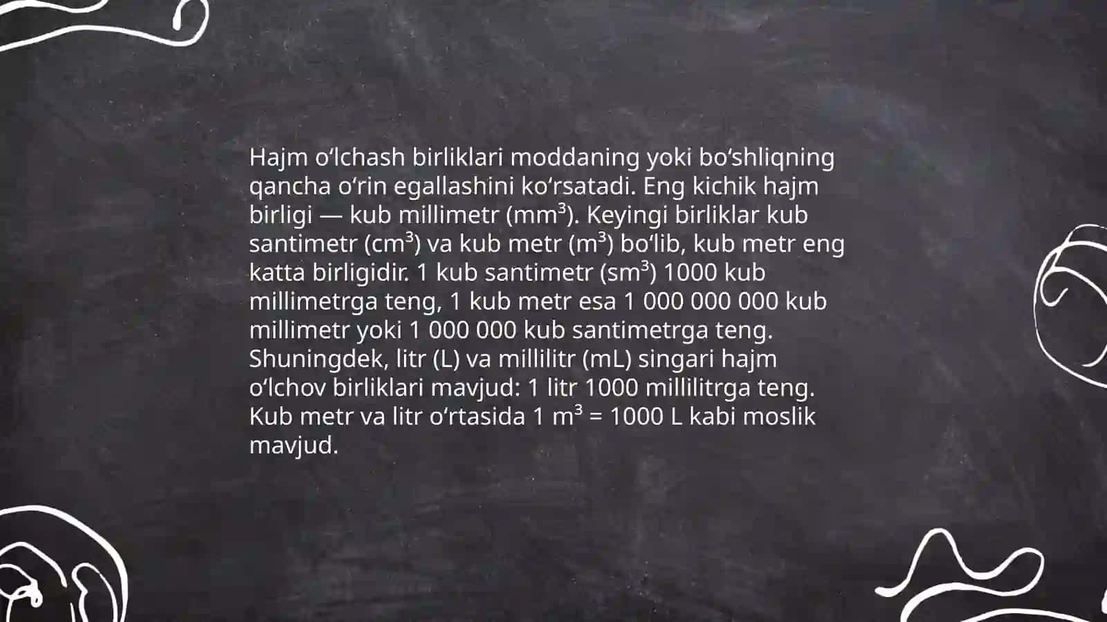 Jismning hajmi va uni oʻlchash 4