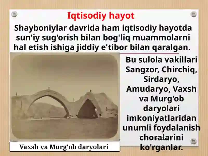 Buxoro xonligining ijtimoiy-iqtisodiy va ma`daniy hayoti. 4