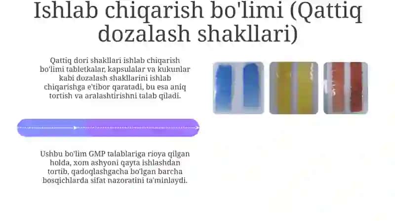 Farmatsevtik ishlab chiqarish jarayoning tashkiliy tuzilishi 4