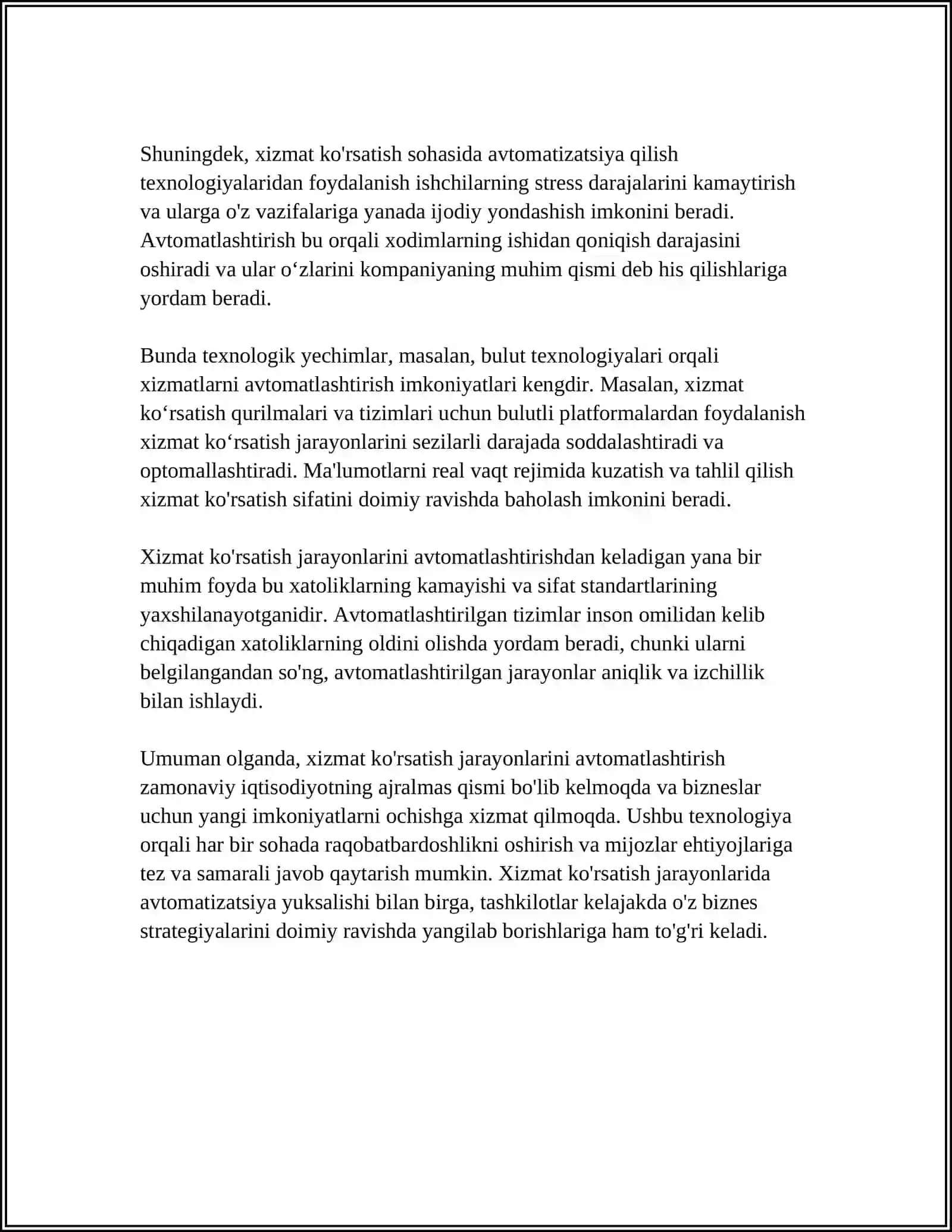 XIZMAT YOZISHMALARI BILAN ISHLASH TEXNOLOGIYALARI 4
