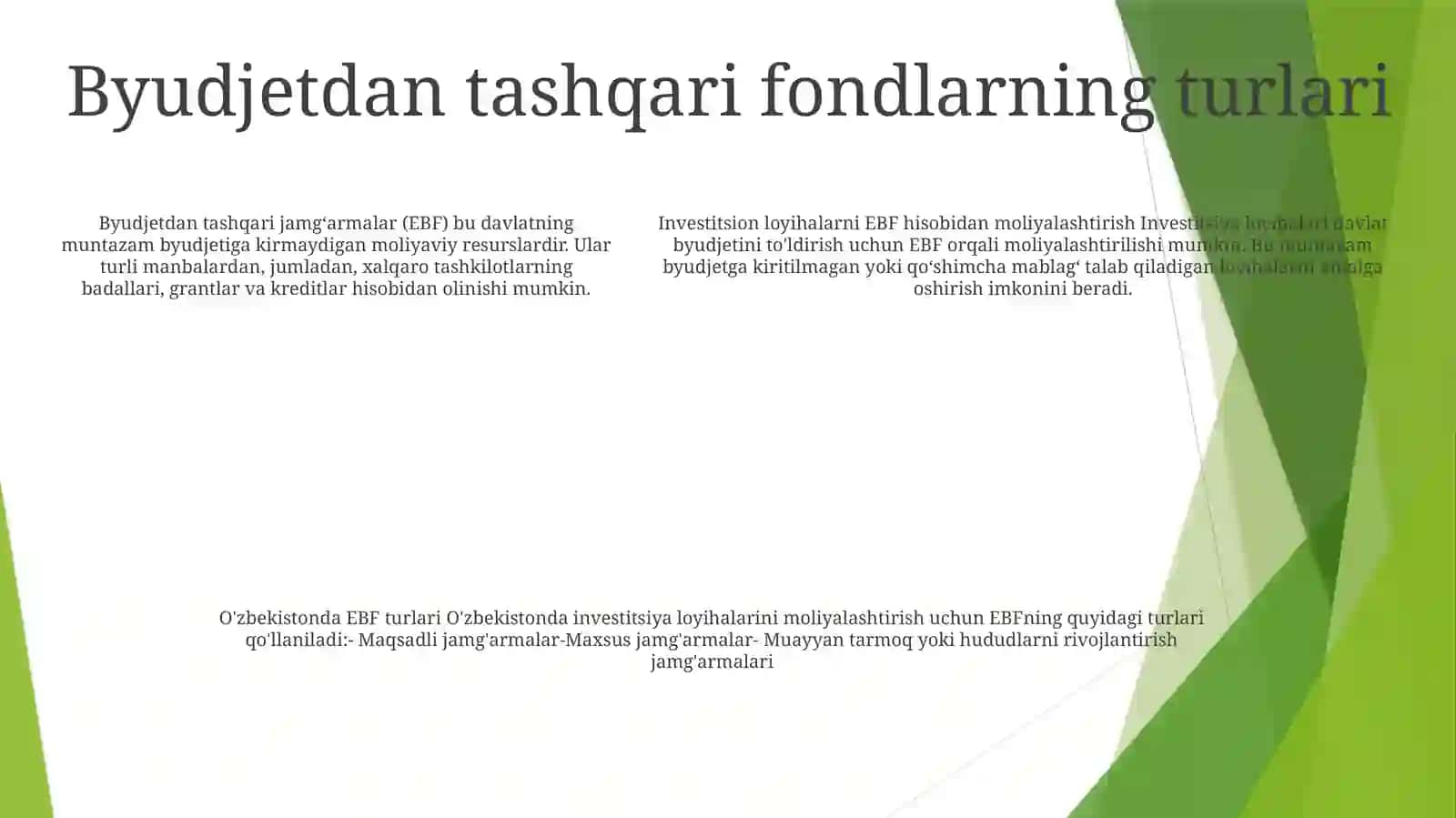 Invistitsiya Loyihalarini Byudjetdan Tashqari Mablag'Lar Hisobiga Moliyalashtirish 4