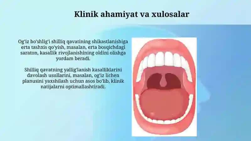 Og'iz boʻshlig'i shilliq qavatining himoya funksiyasining toʻqima va hujayra mexanizmlari 4