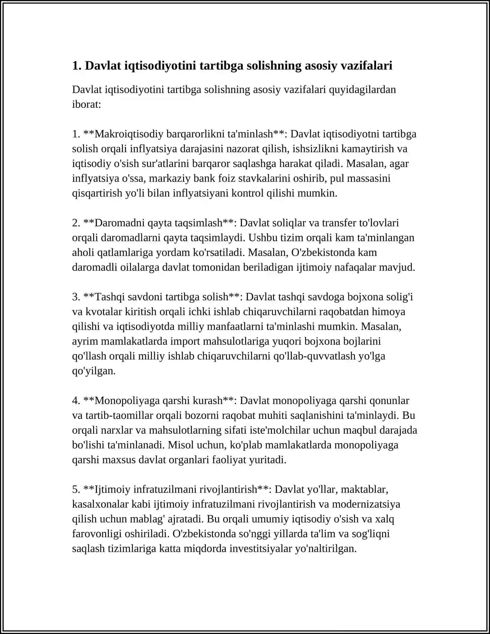 DAVLATNING IQTISODIYOTNI TARTIBGA SOLISH BOSQICHLARI VA SAMARA CHEGARALARI 4