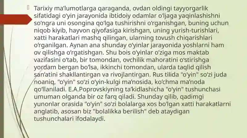 O’YIN NAZARIYASI VA UNI O’TKAZISH METODIKASI 4