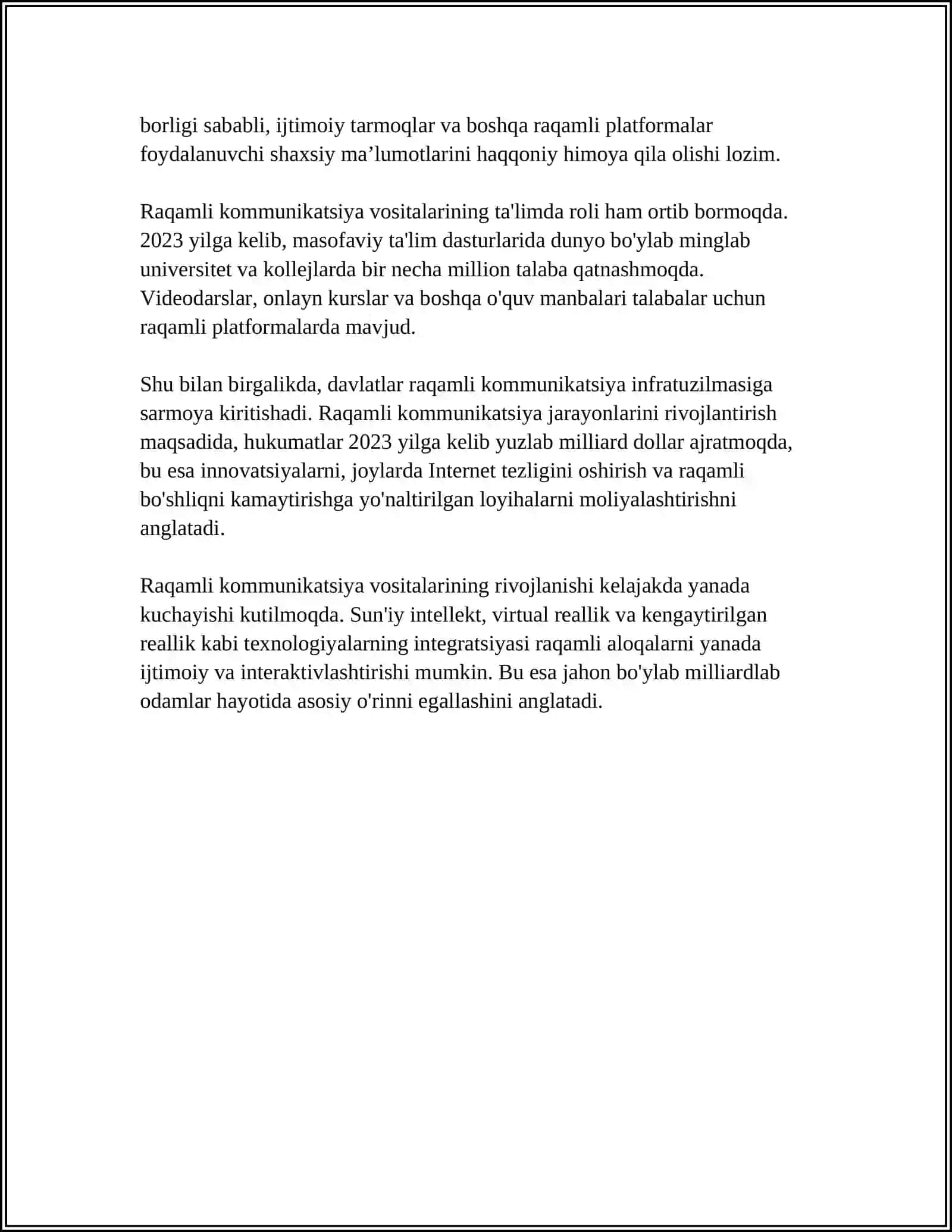 MEDIA TEXNOLOGIYALAR KUNDALIK HAYOTDA 4