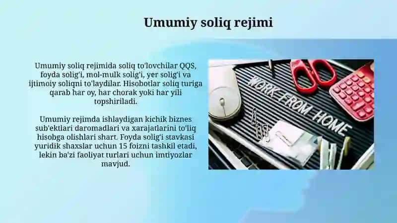 Kichik biznes subyektlari uchun soliqqa tortishning xususiyatlari 4