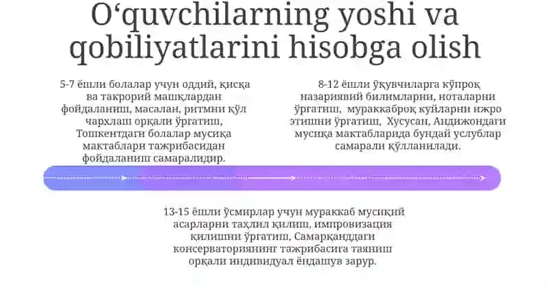 Musiqa mashg’ulotlarida bolalarga musiqa asboblarini chalitish o’rgatish usullari 4