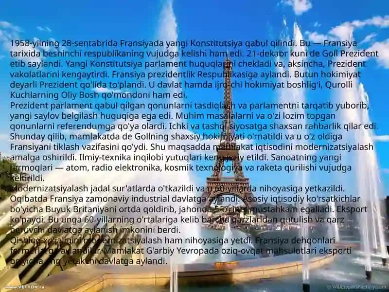 Fransiya II jahon urushidan keyingi ahvoli 4
