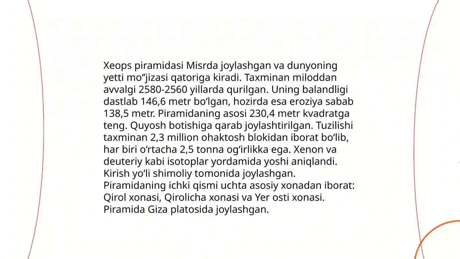 Xefren piramidasi konstruktsiyasi 4