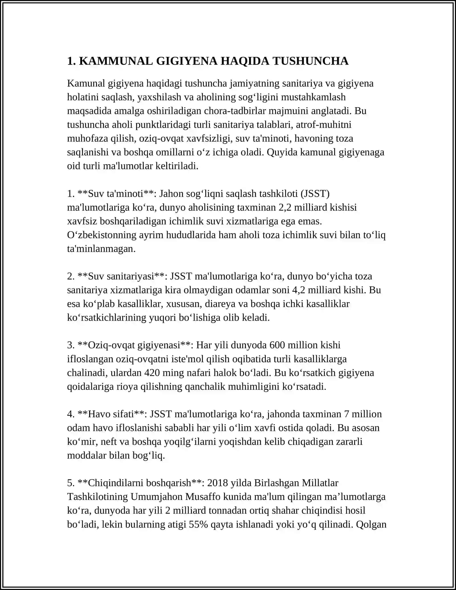 TOSHKENT TIBBIYOT AKADEMIYASI MUSTAQIL ISH 4