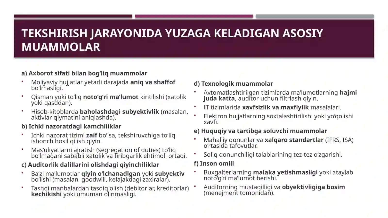 Audit and assurance II 4