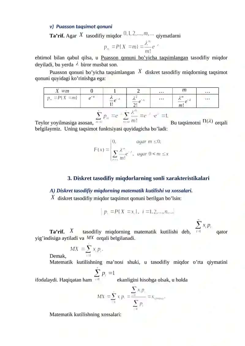 Tasodifiy miqdorlar sistemasi ularning taqsimot qonunlari shartli taqsimot qonunlari 4