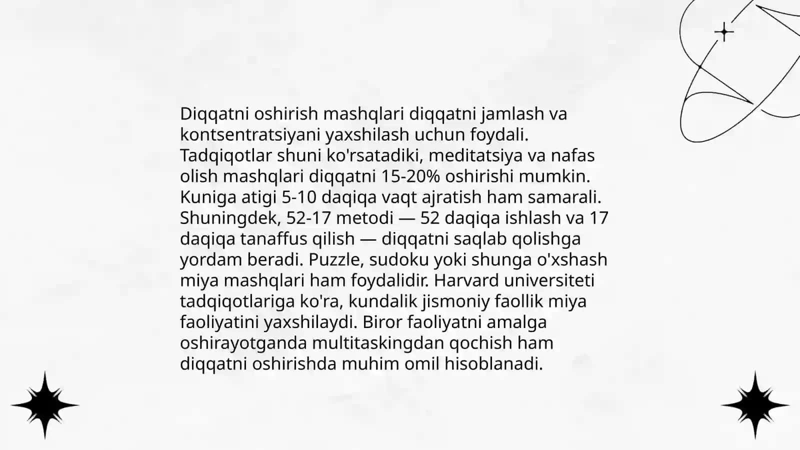 Diqqatni jamlash usullari 4