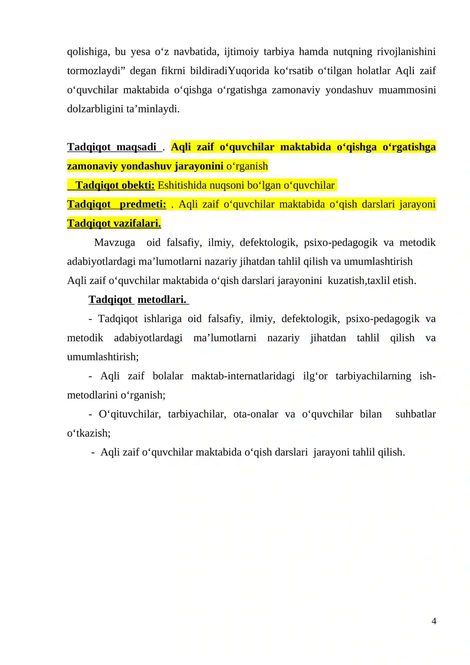Yordamchi maktab o‘qish darslarida matn ustida ishlash 4
