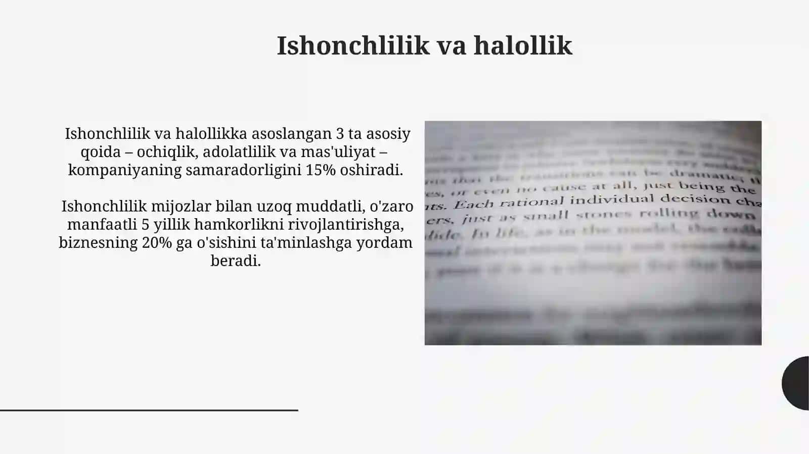 Kasbiy etika asoslari: tamoyillari va amaliy qo'llanilishi 4